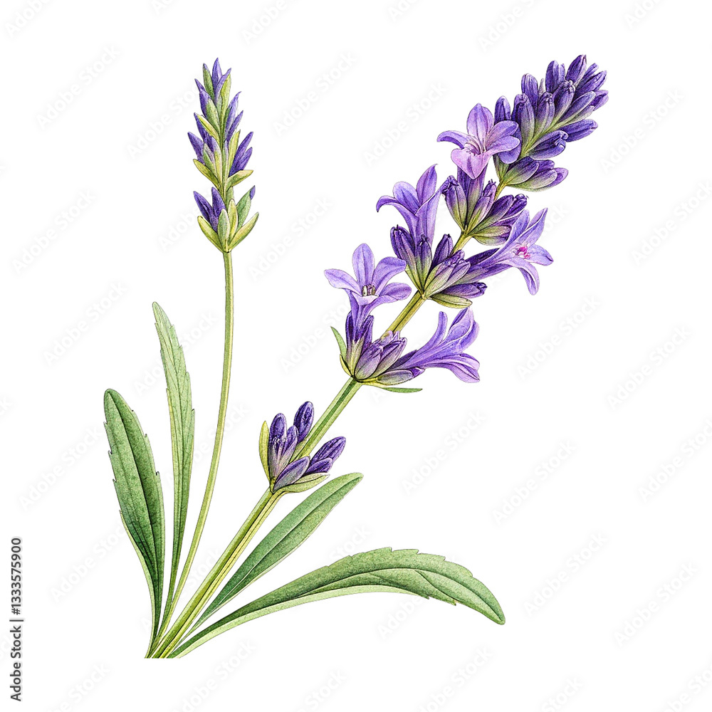 Fototapeta premium Lavender Flower Illustration