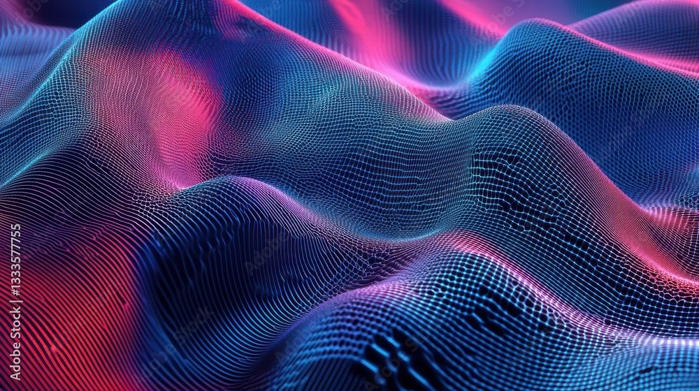 Colorful Abstract Wave Patterns with Light and Shadow Effects Colorful Abstract Wave Patterns with Light and Shadow Effects