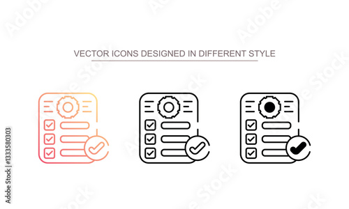 Quality Control icon design with white background stock illustration