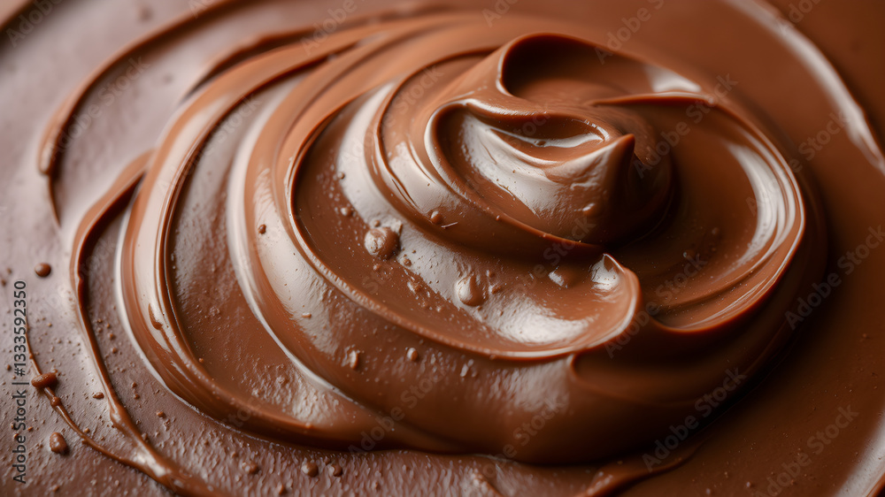 Swirls of Rich Chocolate Hazelnut Spread, A Tempting Texture of Creamy Indulgence and Sweet Satisfaction. Swirls of Rich Chocolate Hazelnut Spread, A Tempting Texture of Creamy Indulgence and Sweet Satisfaction.