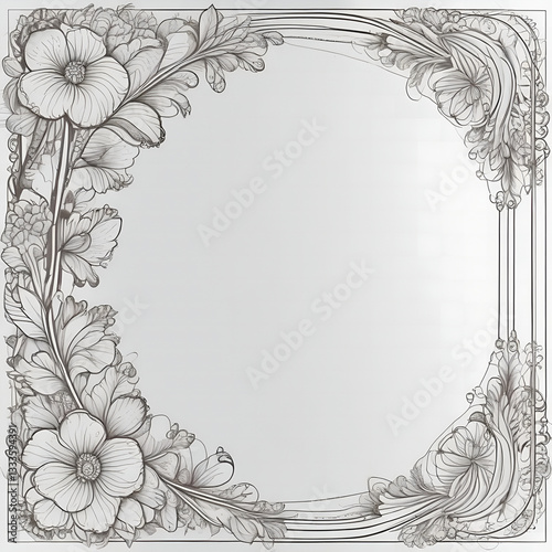 vintage frame with flowers