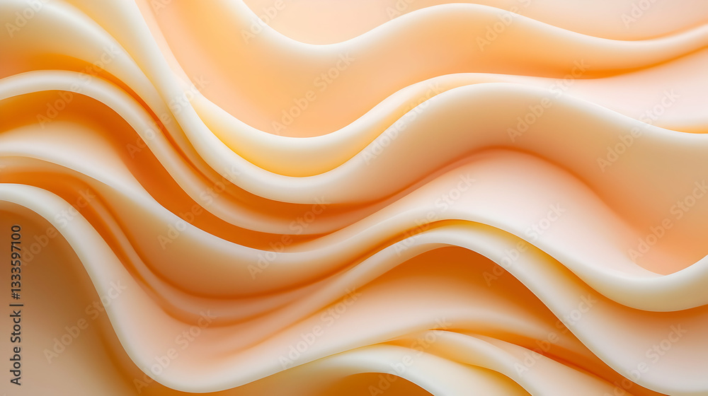 Obraz premium Abstract Peach and Cream Wave Background