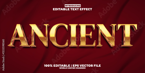Ancient editable text effect in modern trend style