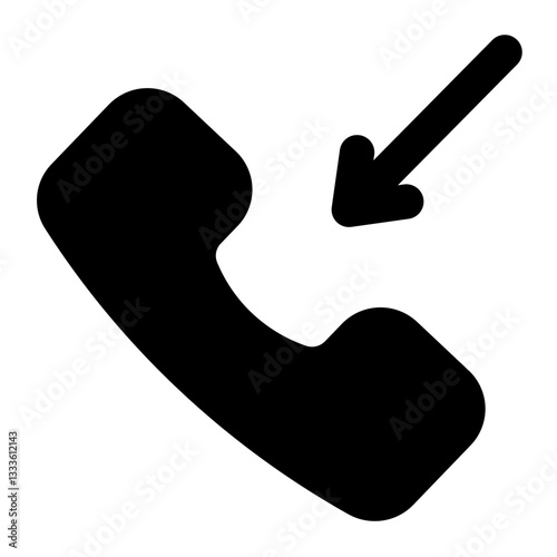 incoming call icon for illustration