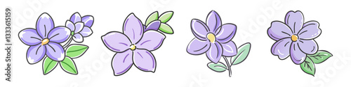 lilac flower icon, lilac flower vector illustration-simple illustration of lilac flower, perfect for lilac flower logos and icons