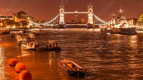 Canvas Print tower bridge at night london