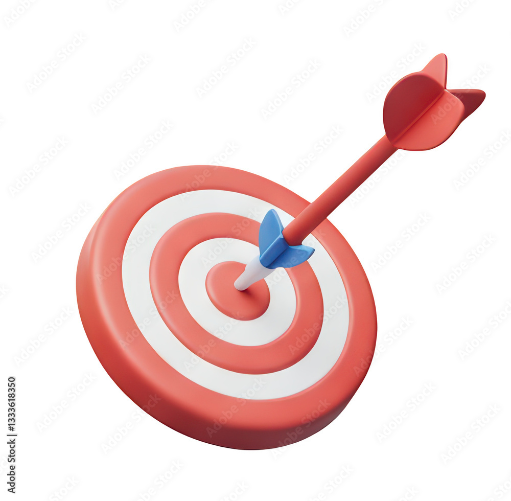 Arrow Hits Target Cartoon