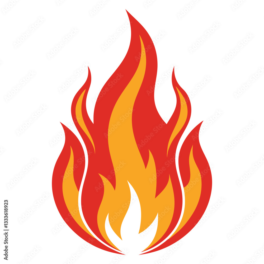 Vibrant Red Fire Flame Illustration for Visual Works
Vibrant Red Fire Flame Illustration for Visual Works