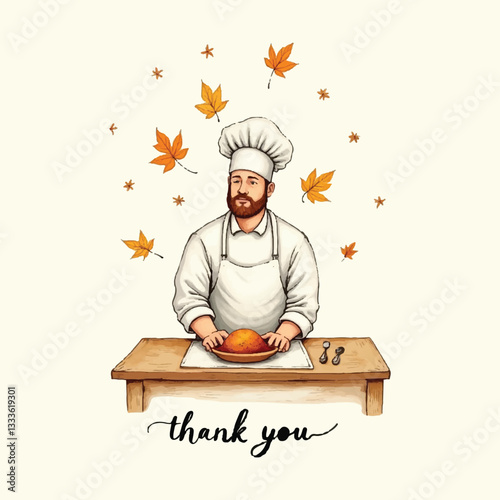 chef with a tray