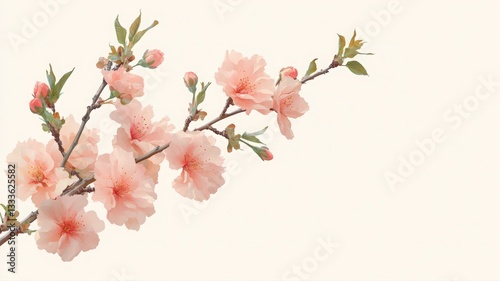 Wallpaper Mural Delicate Pink Blossoms on a Branch Torontodigital.ca