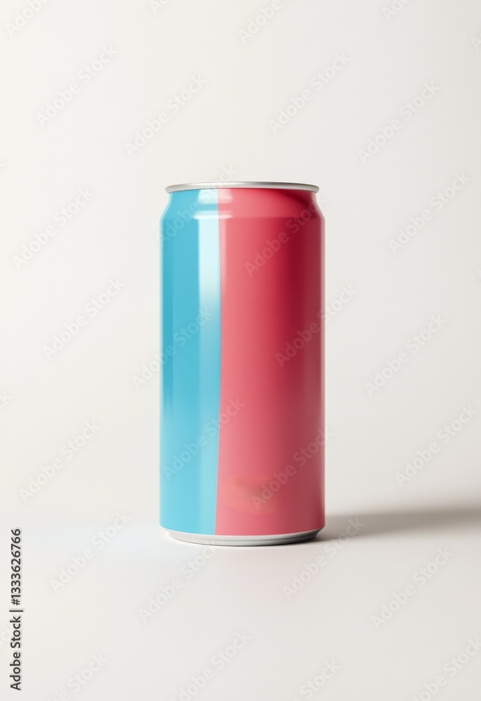 Two-toned soda can on white background Two-toned soda can on white background