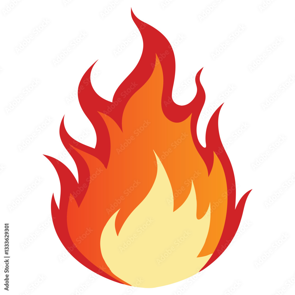 Striking Fire Flame Bonfire Isolated Vector for Sublimation Striking Fire Flame Bonfire Isolated Vector for Sublimation
