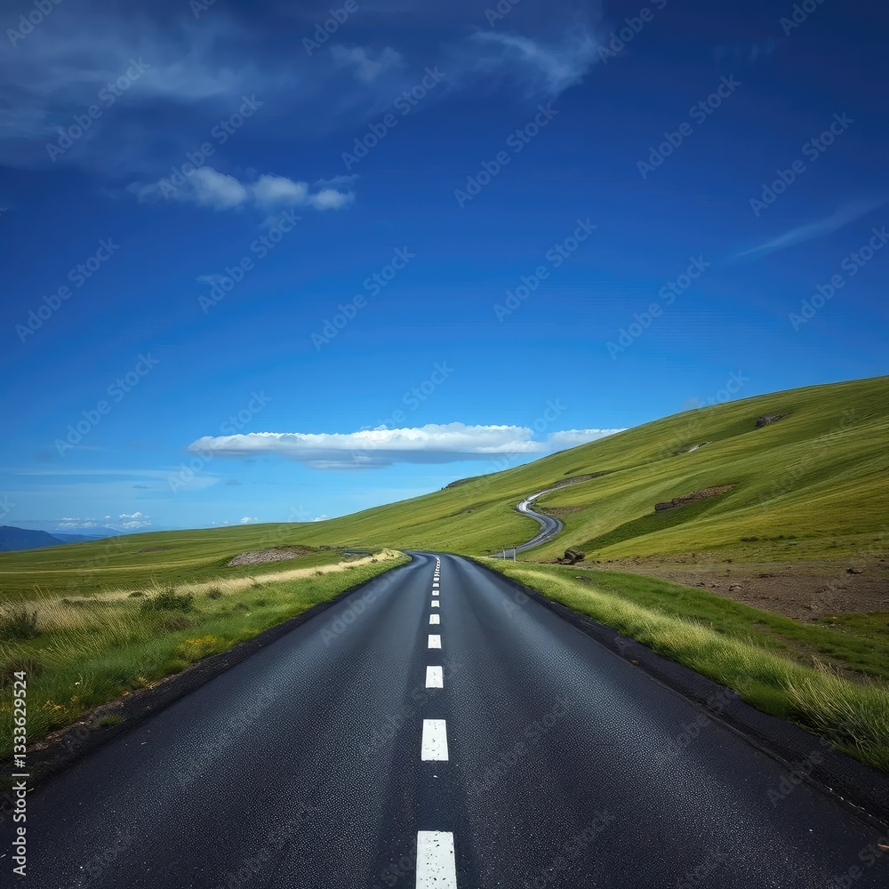 Fototapeta premium A fork in the road with different paths to choose, dilemma, decision