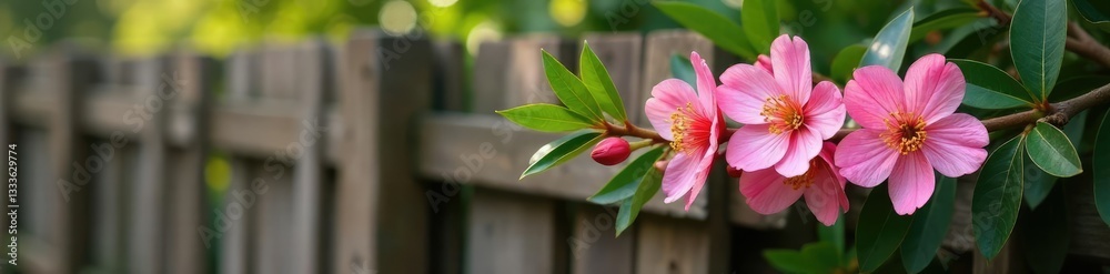 Branch with flowers of Eucalyptus orbifolia on a wooden fence, botanical, eucalyptus, landscape Branch with flowers of Eucalyptus orbifolia on a wooden fence, botanical, eucalyptus, landscape