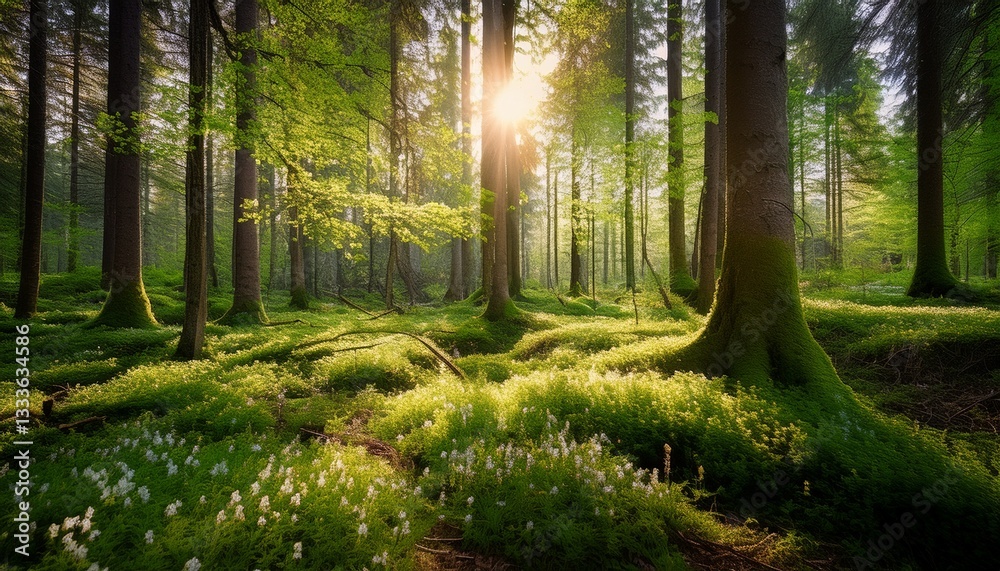 Obraz premium spring forest