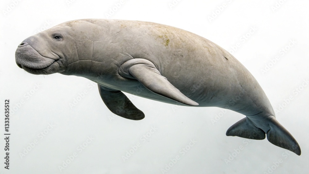 Fototapeta premium dugong in full view on studio background