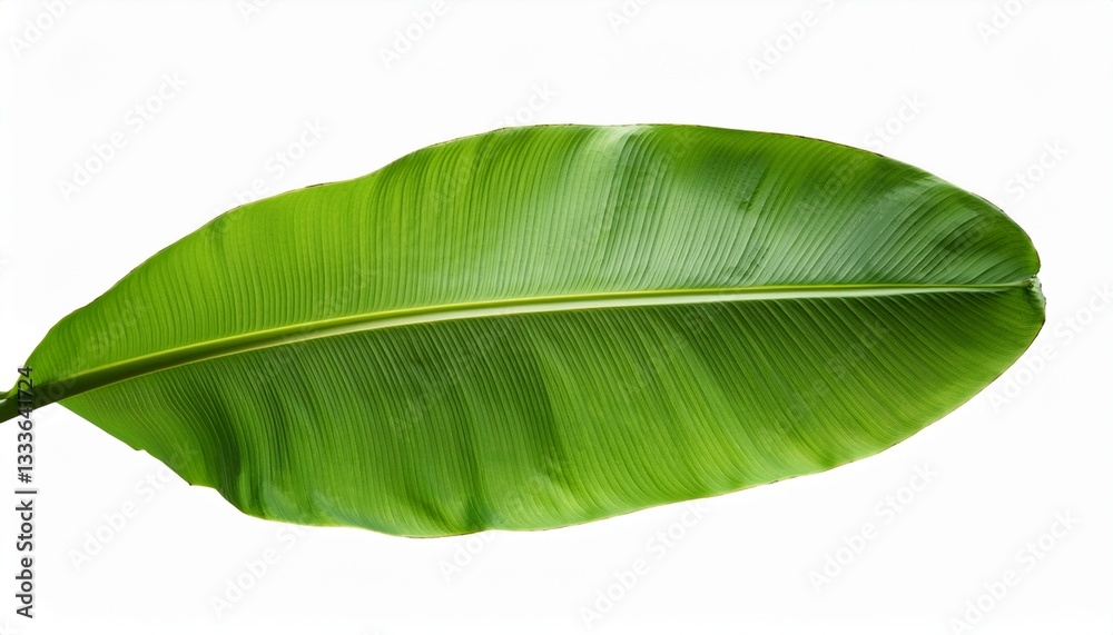 Fototapeta premium tropical banana leaf isolated on white background for design element