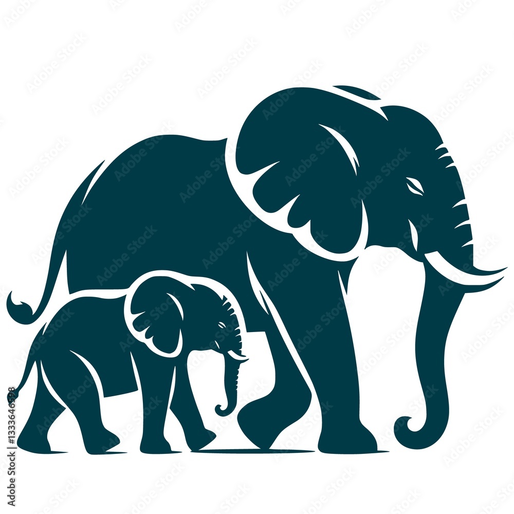 Obraz premium elephant,Elephant and Baby Elephant