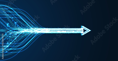 Abstract arrow direction. Technology background