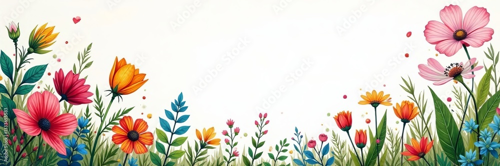 Naklejka premium Artistic hand-drawn sketch of nature elements for creative projects, sketching, organic