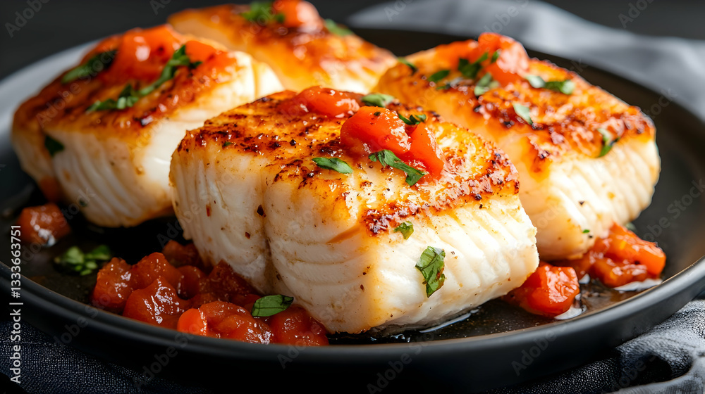 Pan-Seared Flounder Fillet with Tomato Salsa Pan-Seared Flounder Fillet with Tomato Salsa