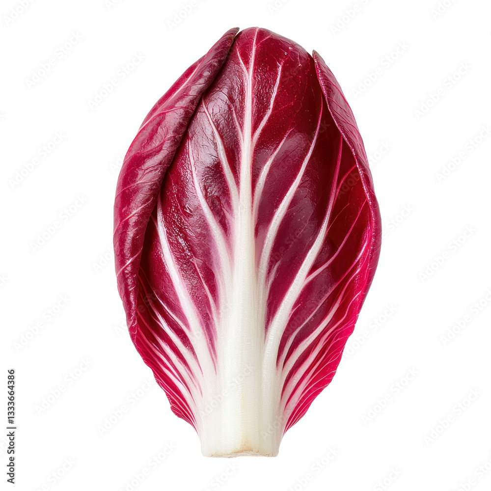 Obraz premium Fresh vegetable radicchio harvest in a vibrant garden setting close-up view of nature's beauty
