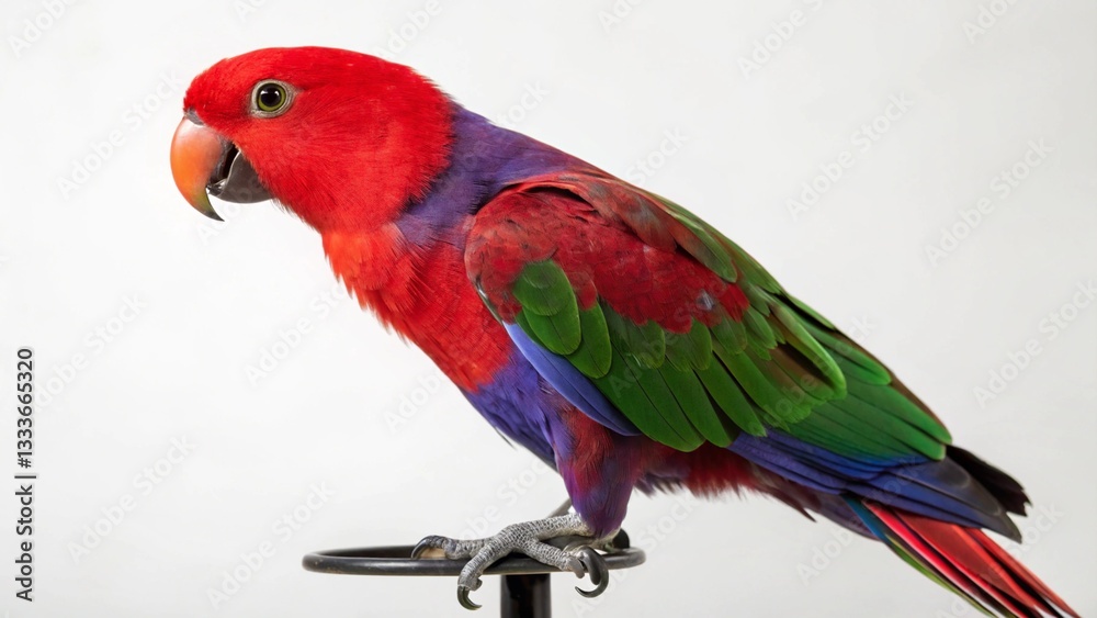 Fototapeta premium Eclectus Parrot in full view on studio background
