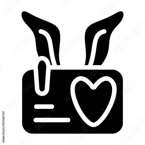 Love Letter Wings Solid Icon