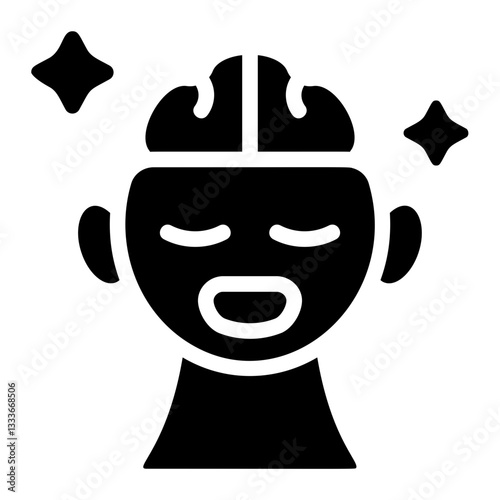 Relaxation Brain Solid Icon