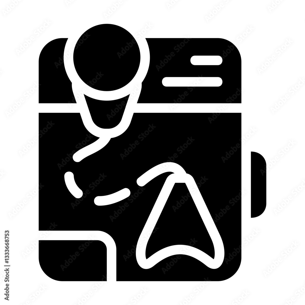 Route Solid Icon Route Solid Icon