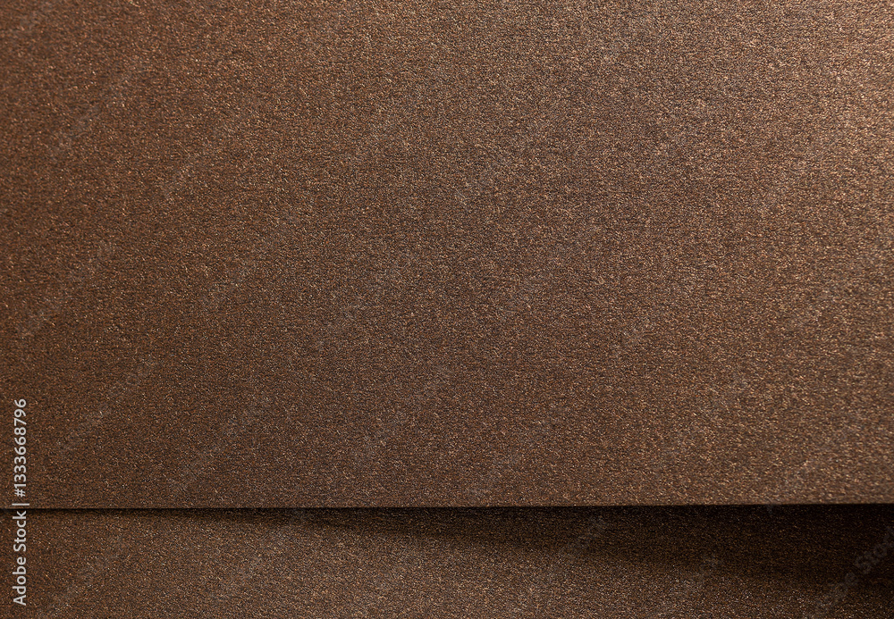 Fototapeta premium Warm gold and bronze paper background with a pearlescent, metallic texture and subtle shimmer. The reflective light and shadow create an elegant, luxurious design, perfect for premium designer paper.