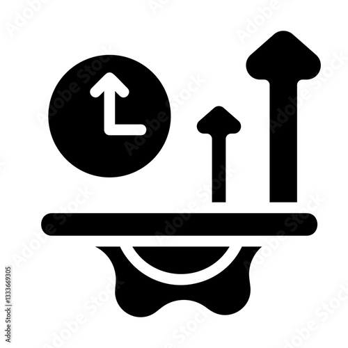 Time Efficiency Solid Icon
