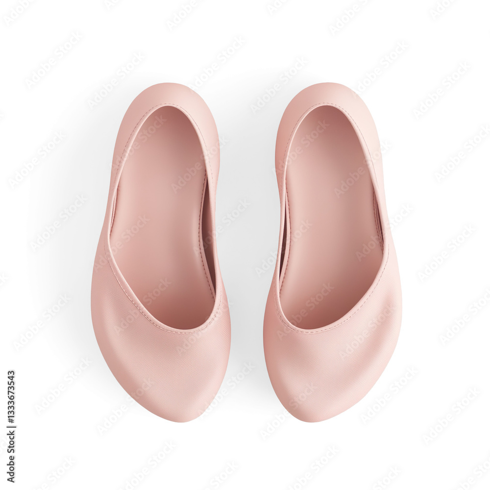 Pink Ballet Flats on a Transparent Background Pink Ballet Flats on a Transparent Background
