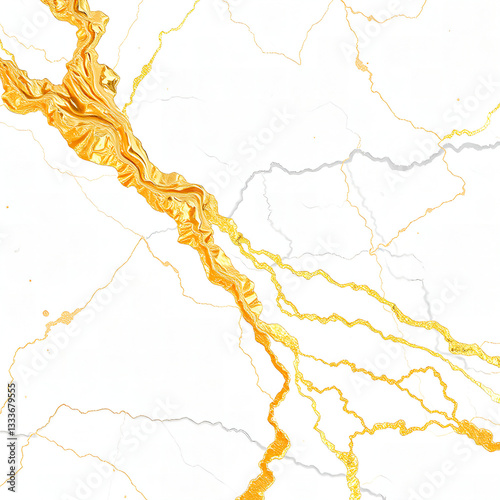 spain 3d golden map