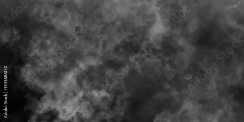 Abstract black fog design with smoke texture overlays. fume overlay design. background with smoke on black and Fog and smoky effect for photos design. Misty fog effect and Isolated black background.	