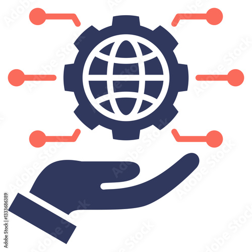 Digital Transformation Mixed Icon