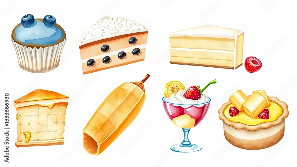 Delicious Desserts Cakes Cupcakes Tart and Parfait Treats Delicious Desserts Cakes Cupcakes Tart and Parfait Treats