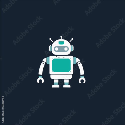 Flat Design Robot Illustrations - Digital Future and AI