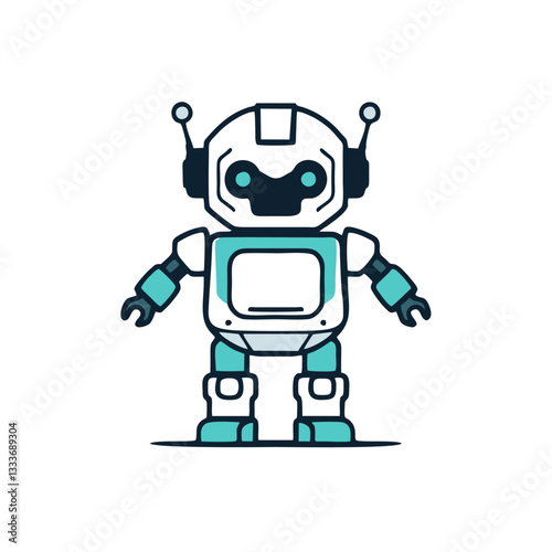 Flat Design Robot Illustrations - Digital Future and AI