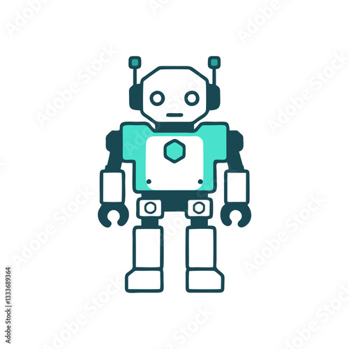Flat Design Robot Illustrations - Digital Future and AI