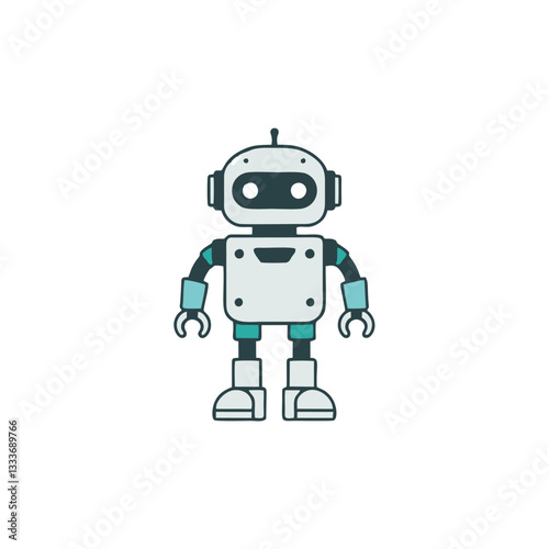 Flat Design Robot Illustrations - Digital Future and AI