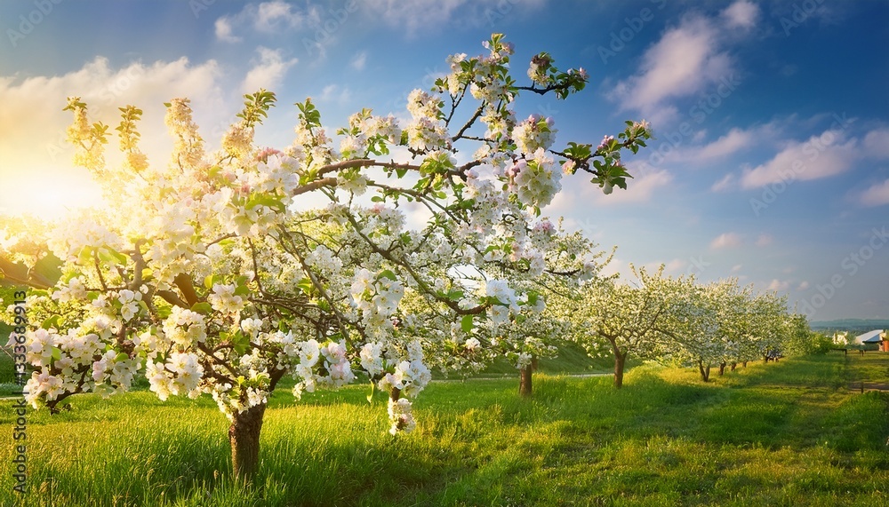 beautiful apple tree blossom in spring beautiful apple tree blossom in spring