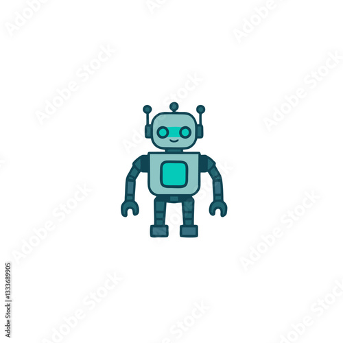 Flat Design Robot Illustrations - Digital Future and AI