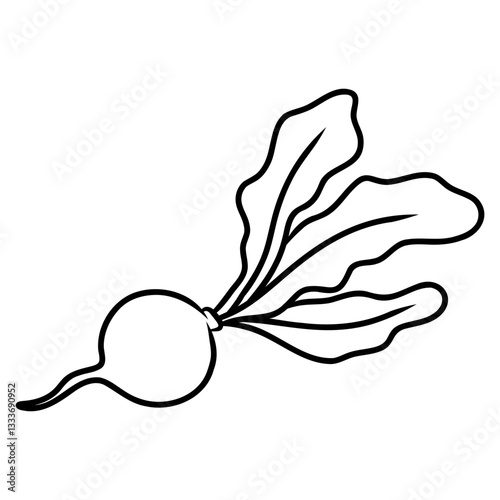 beet root radish plant icon