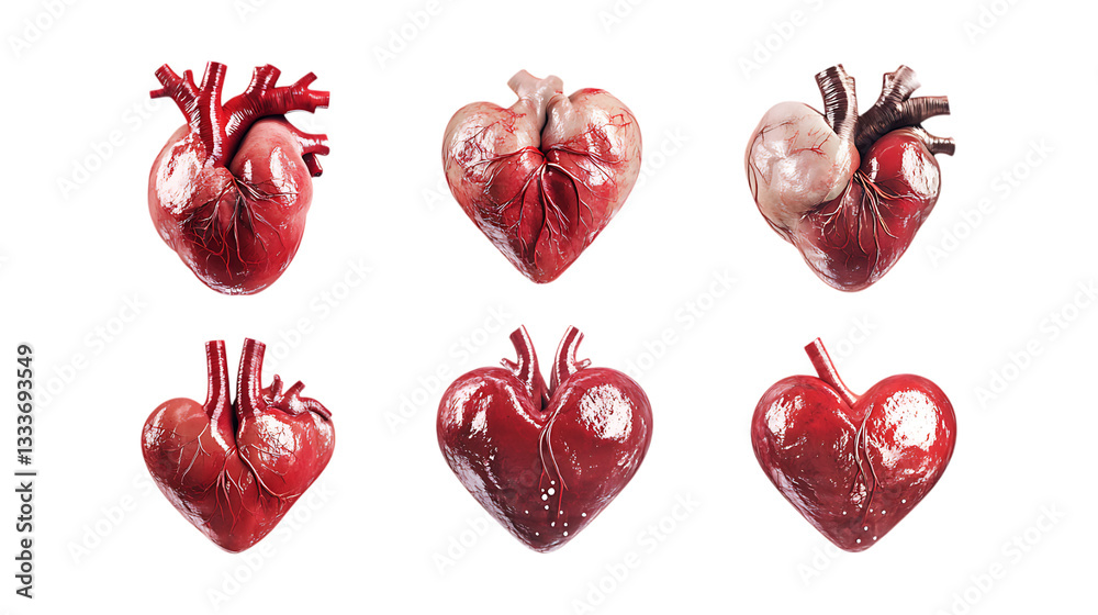 Pack Heart Set Against Transparent Background for Medical Branding, Love Promotion, or Valentine Day Design Projects Pack Heart Set Against Transparent Background for Medical Branding, Love Promotion, or Valentine Day Design Projects