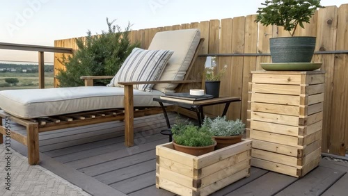 wooden deck chair