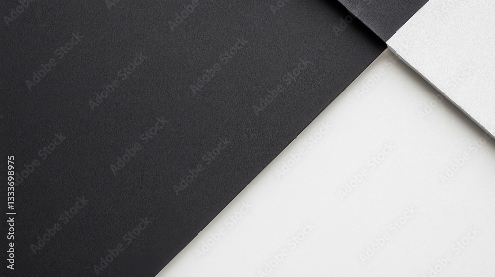 Abstract Black and White Geometric Composition: Minimalist Design with Contrasting Colors and Sharp Angles Abstract Black and White Geometric Composition: Minimalist Design with Contrasting Colors and Sharp Angles