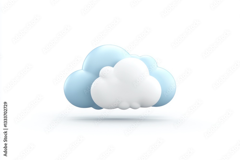 3D glyph icon of precipitation, designed with a simple yet modern representation of atmospheric conditions, displayed against a white background for high contrast and clarity. 3D glyph icon of precipitation, designed with a simple yet modern representation of atmospheric conditions, displayed against a white background for high contrast and clarity.