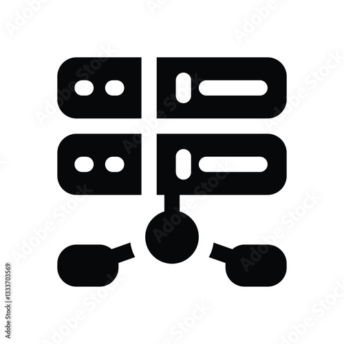 hosting glyph icon. Strong and solid vector icon for websites, mobile interfaces, presentations, and visual branding. High quality and easy to edit.