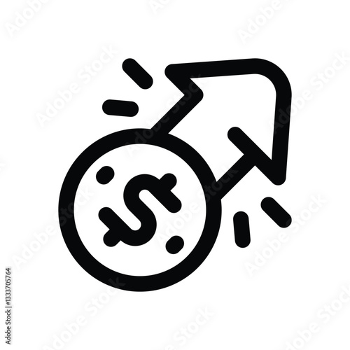 interest rate  line icon. Clean and minimalist vector icon for websites, mobile apps, presentations, and logos. Fully scalable and customizable for any project.